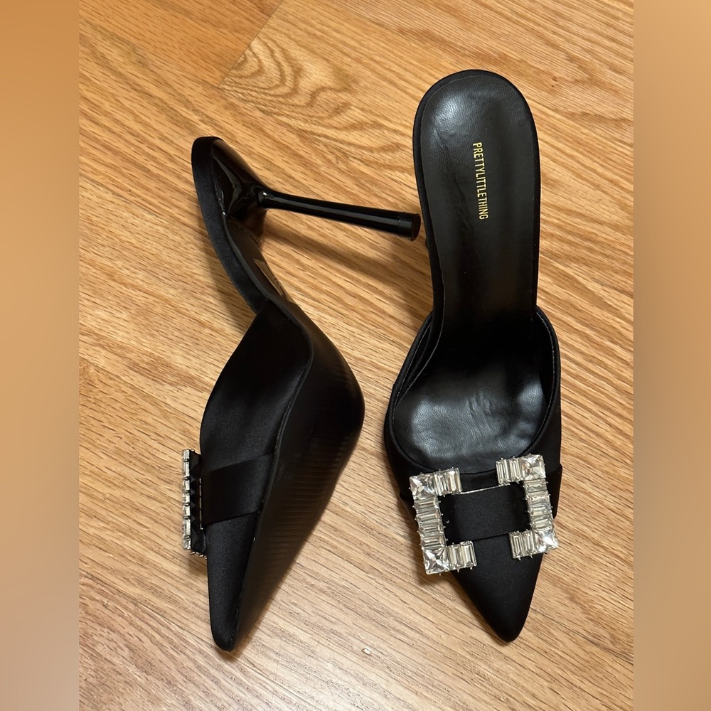 Black mule heels